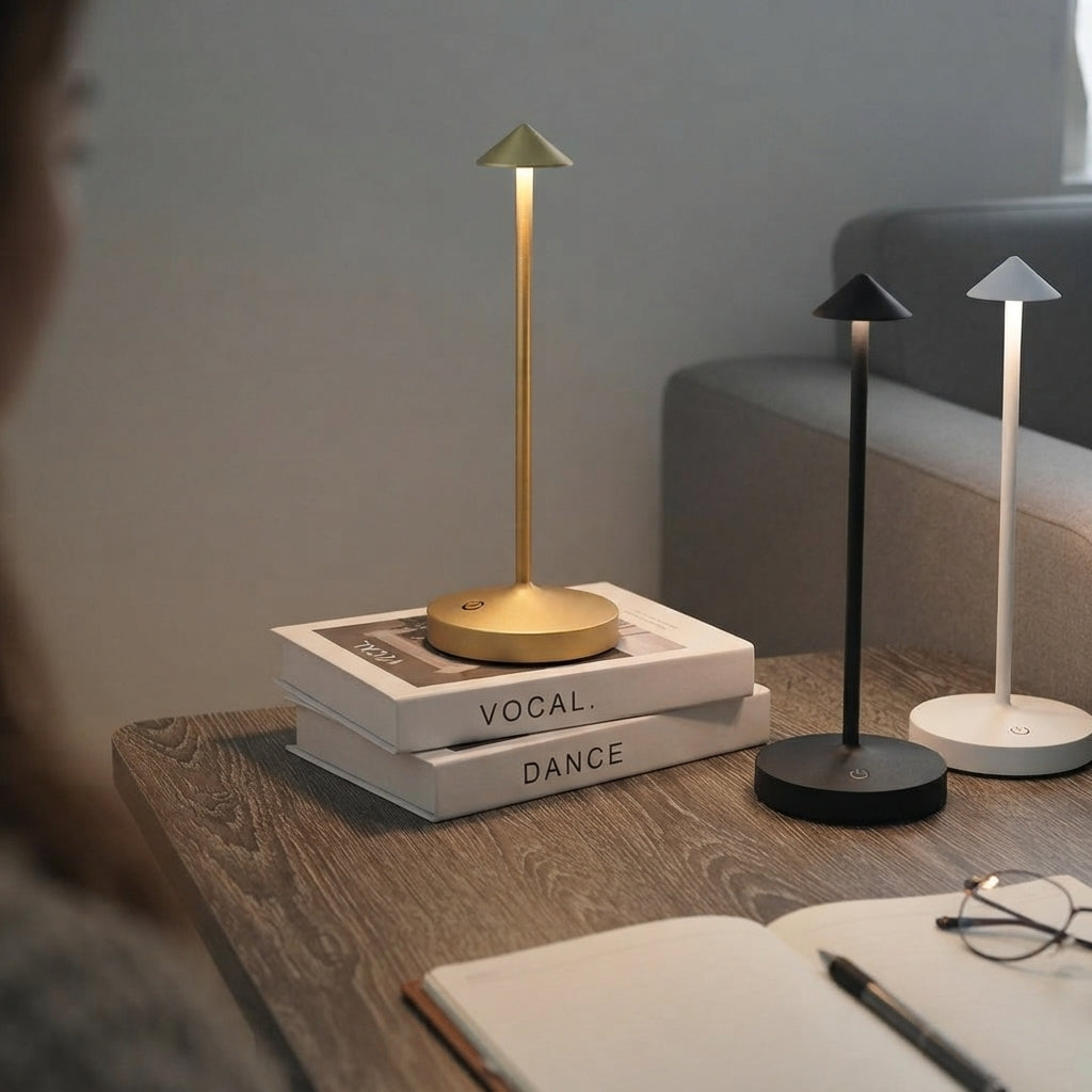 LED-Tischleuchte kabellos mit dimmbarem Licht