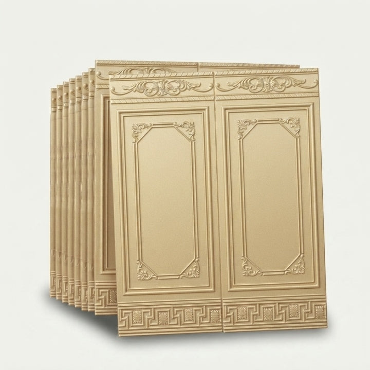 Self-adhesive 3D wall panels, waterproof, set of 10, 70×90 cm, 4mm, approx. 6.3 m²