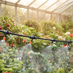 Bewässerungssystem mit Feinnebel-Sprühdüsen für Garten und Terrasse