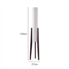 Skandinavische Stehlampe 130 cm — Walnussholz, Touch-Dimmer, 3 Lichtfarben