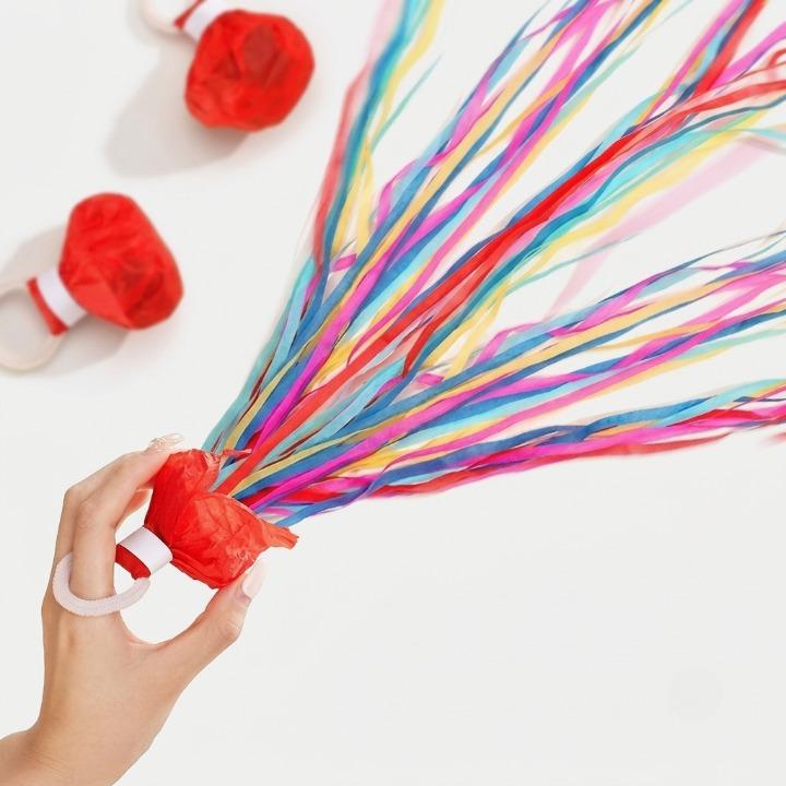 Paper Throw Streamers – Colorful Surprise Without Confetti Mess (10 Pieces)