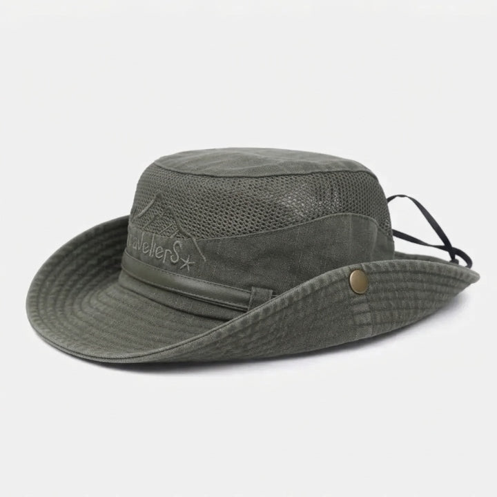 Outdoor-Sonnenhut mit verstellbaren Riemen und breiter Krempe