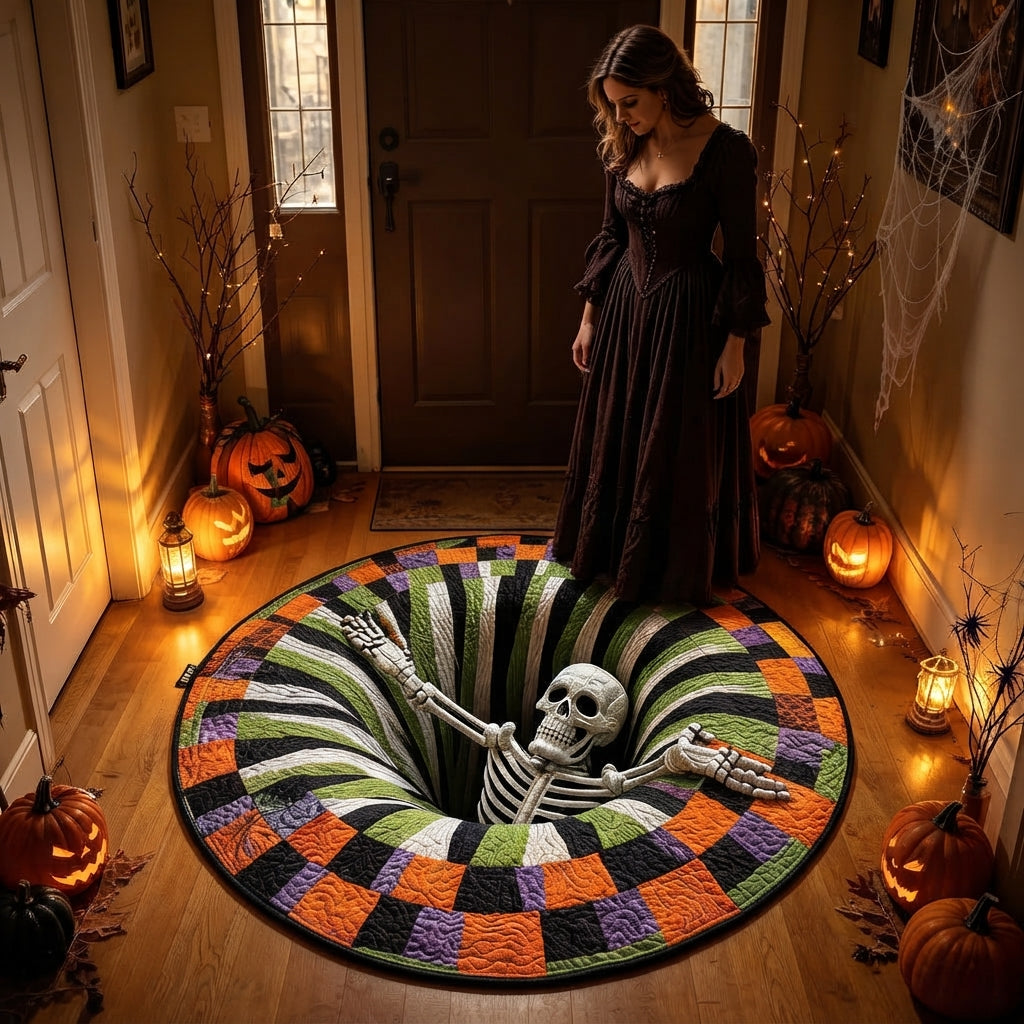 3D Vortex Teppich Halloween Motiv