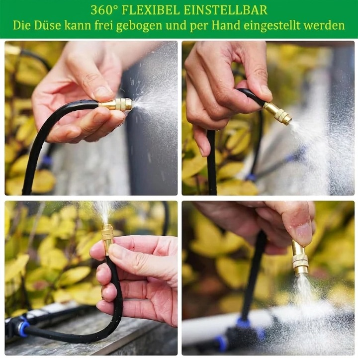 Tropfbewässerungssystem 15 m — 15 Kupferdüsen, Werkzeuglos, Für Töpfe & Beete