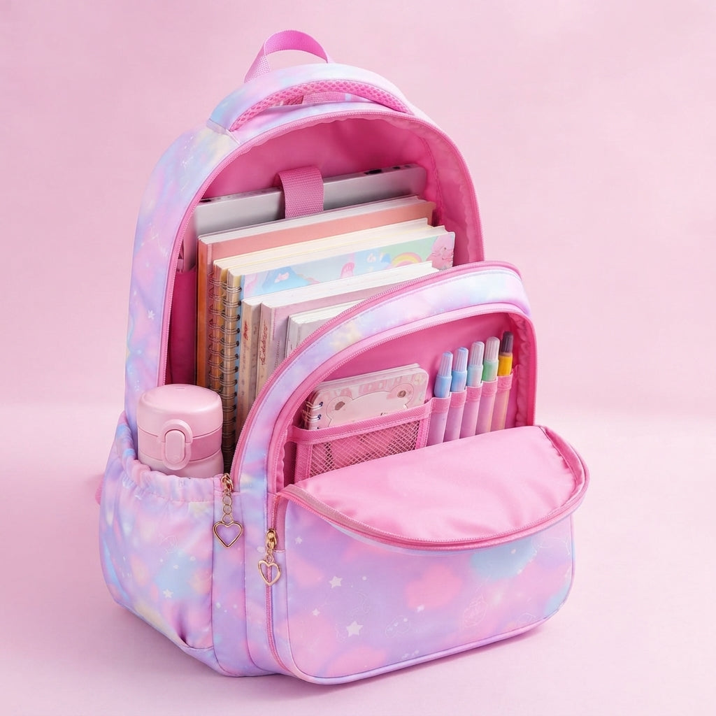 Kawaii Kinder-Rucksack für Mädchen mit mehreren Fächern