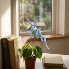Garden Figurine Sitting Fairy Made of Resin