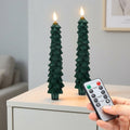 LED-Weihnachtsbaum-Kerze mit Flammeneffekt und Fernbedienung