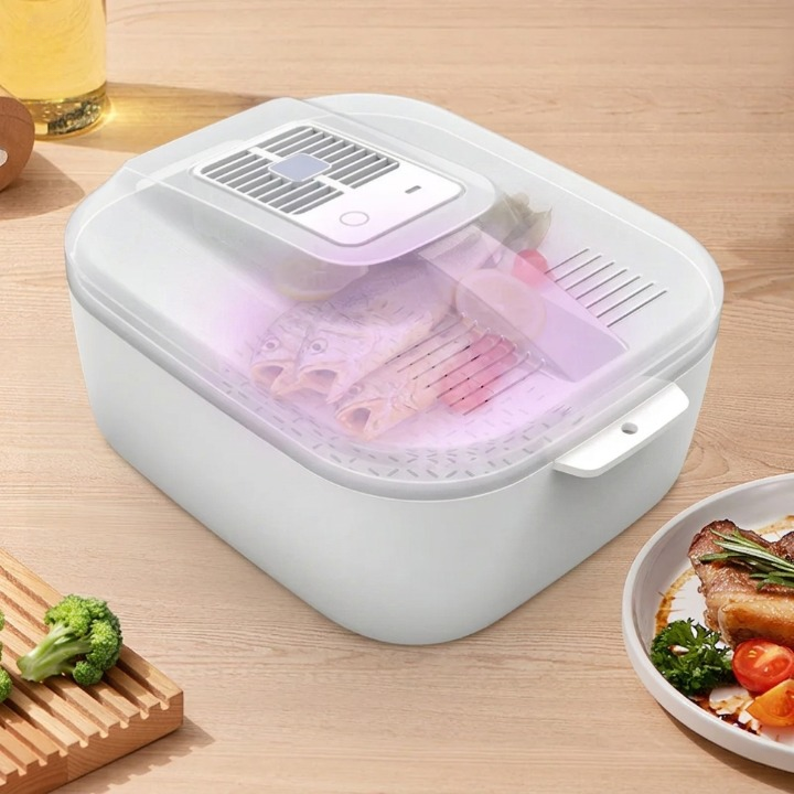 Obst- und Gemüse-Waschbox mit Abtropfkorb und Deckel