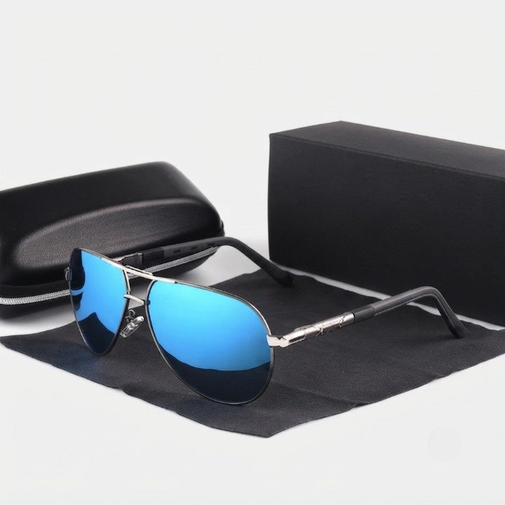 Herren Sonnenbrille Vintage Aviator Polarisiert mit UV400 Schutz