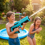 Electric Water Gun 1L Tank — Fully Automatic, 10m Range, Lithium Battery