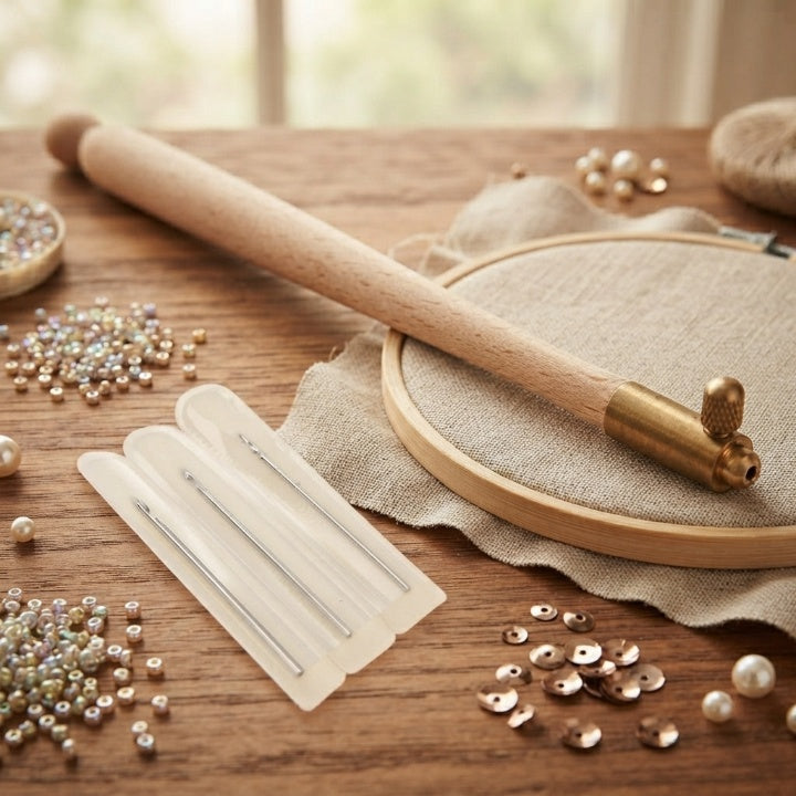 Tambour Embroidery Needle Set with Replaceable Needles