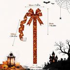 Leuchtende Halloween-Türschleife mit Kürbismotiv