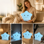 Leucht-Stern-Kissen mit LED-Licht