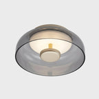 LED Deckenleuchte Glas flach, 9,5 cm hoch, Ø 23 cm, 900 lm, 17 W