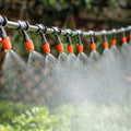 Irrigation System with Fine-Mist Spray Nozzles for Garden and Patio