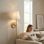 Wireless LED wall lamp with remote control, RGB light and color temperature, no drilling
