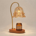 Kerzenwärmer-Lampe Maiglöckchen mit Glasschirm