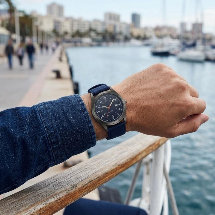 Military Watch with Nylon Strap – Water Resistant, Shockproof & Luminous Hands