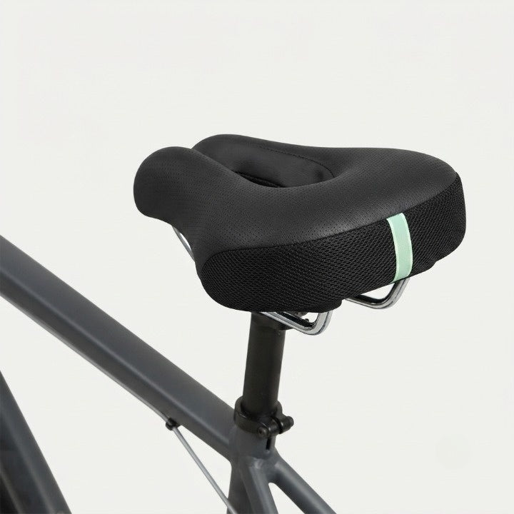 Ergonomischer Fahrradsattel noselos – breite Sitzfläche mit Federdämpfung