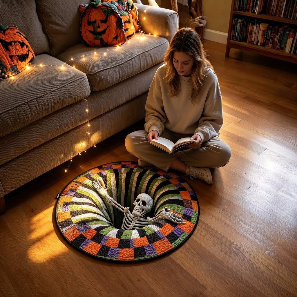 3D Vortex Teppich Halloween Motiv