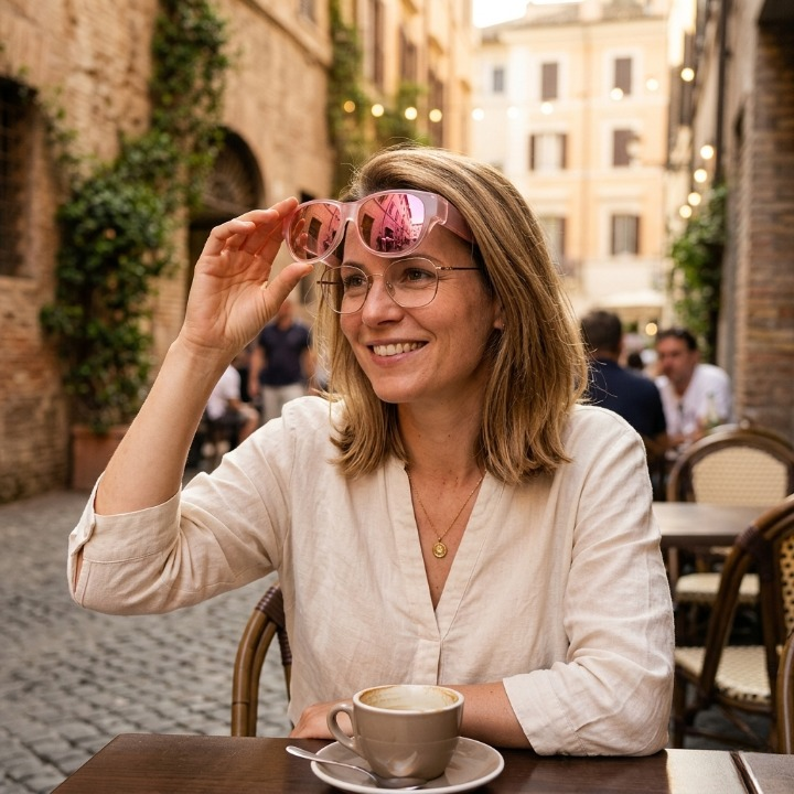 Polarized clip-on sunglasses for eyeglass wearers
