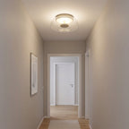LED Deckenleuchte Glas flach, 9,5 cm hoch, Ø 23 cm, 900 lm, 17 W