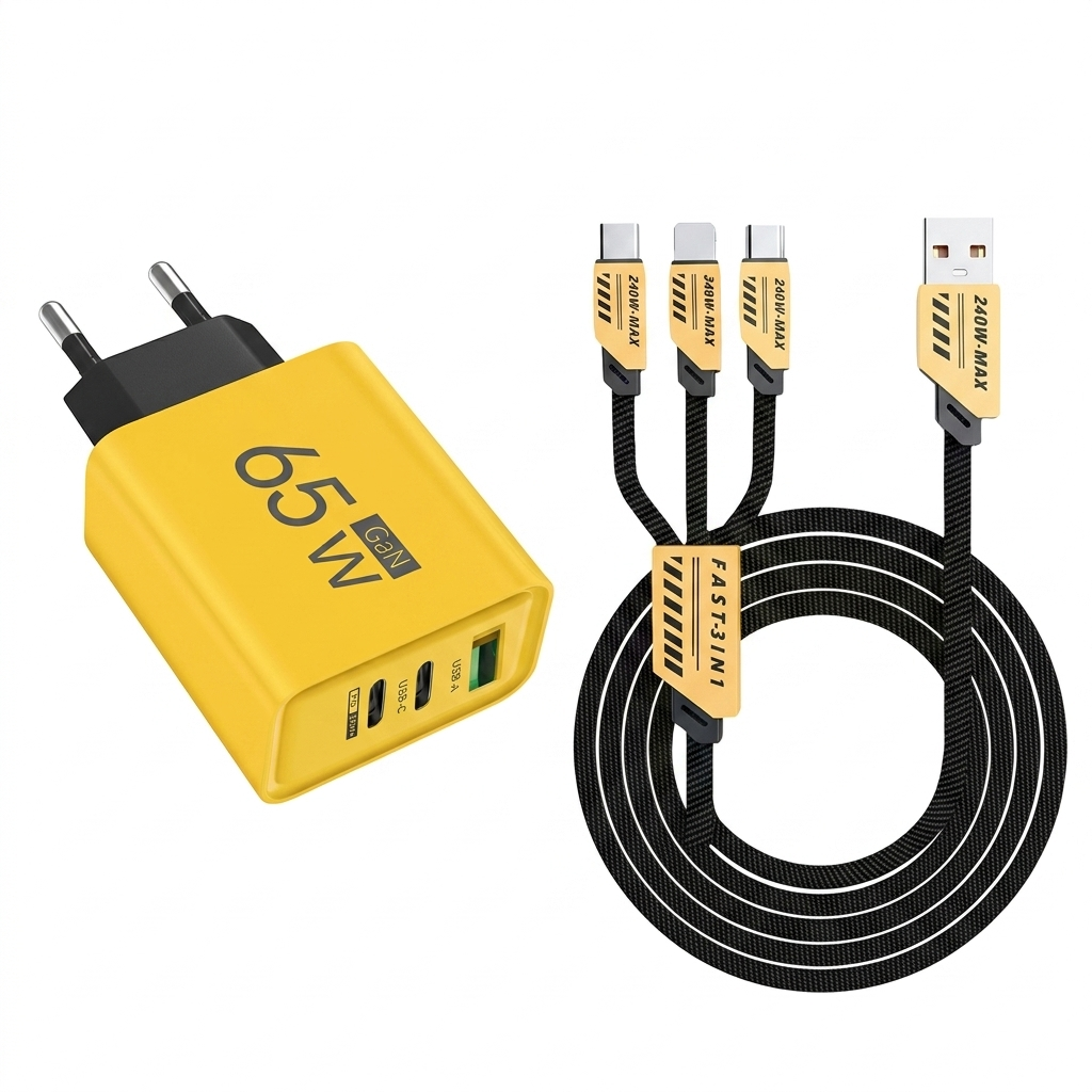 USB fast charger 4 ports – 65W and 120W with USB-C and USB-A
