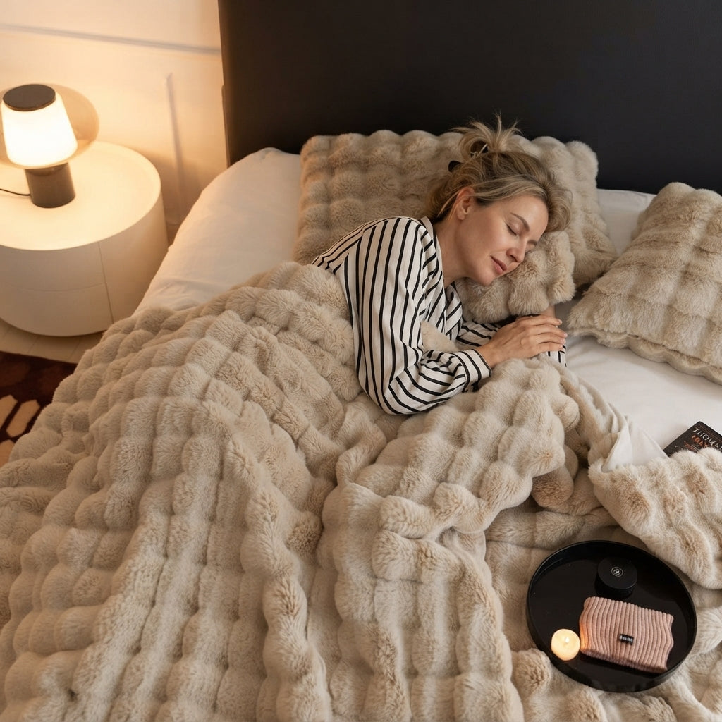 Plüsch-Wolldecke Flauschig – Weich und Warm