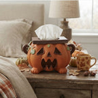 Kürbis Taschentuchbox Deko für Halloween