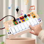 Baby Klavier aus Holz mit Activity-Board, 8 Tasten, Licht & Sound, ab 1 Jahr
