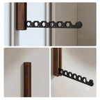 Foldable wall-mounted wooden coat rack with a space-saving design
