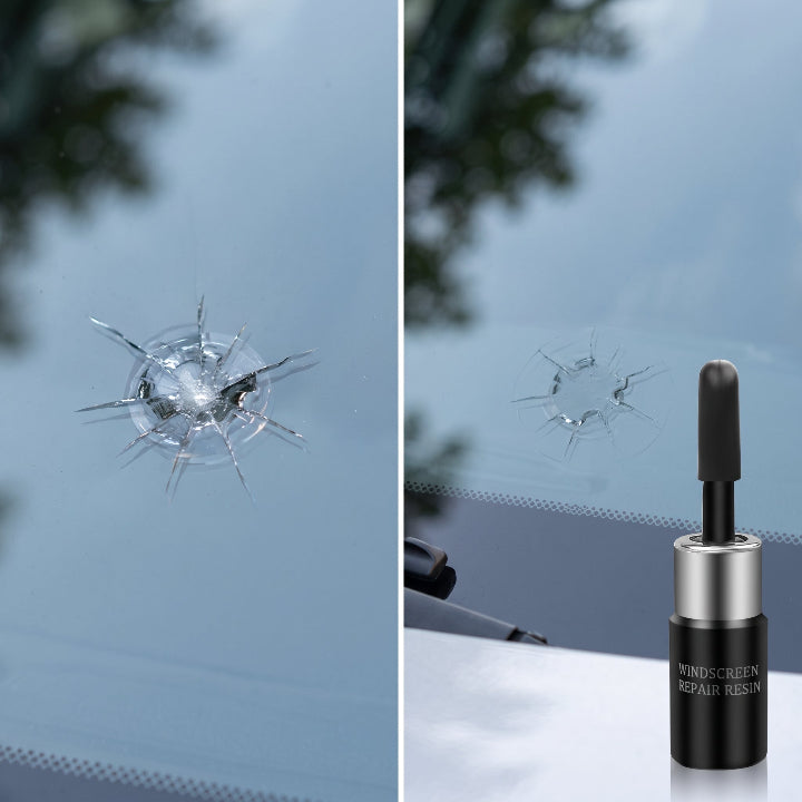 Steinschlag-Reparaturset für Windschutzscheiben – 2 × Harz, Aushärtung in 20 Min.