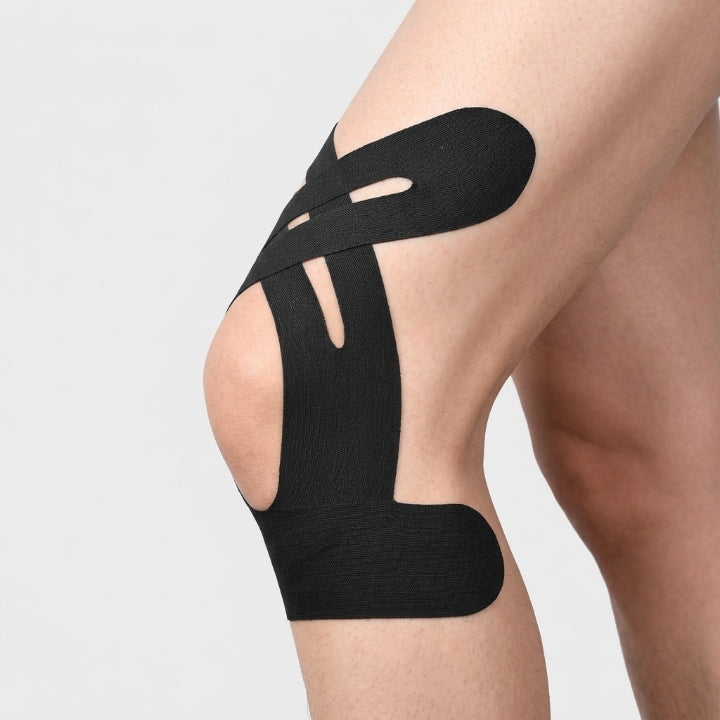 Pre-cut kinesiology tape for knees, 10 pieces, 20 cm, stays on with sweat