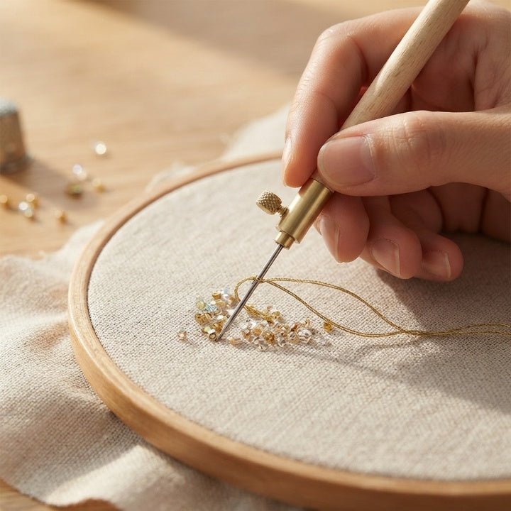 Tambour Embroidery Needle Set with Replaceable Needles