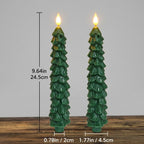 LED-Weihnachtsbaum-Kerze mit Flammeneffekt und Fernbedienung