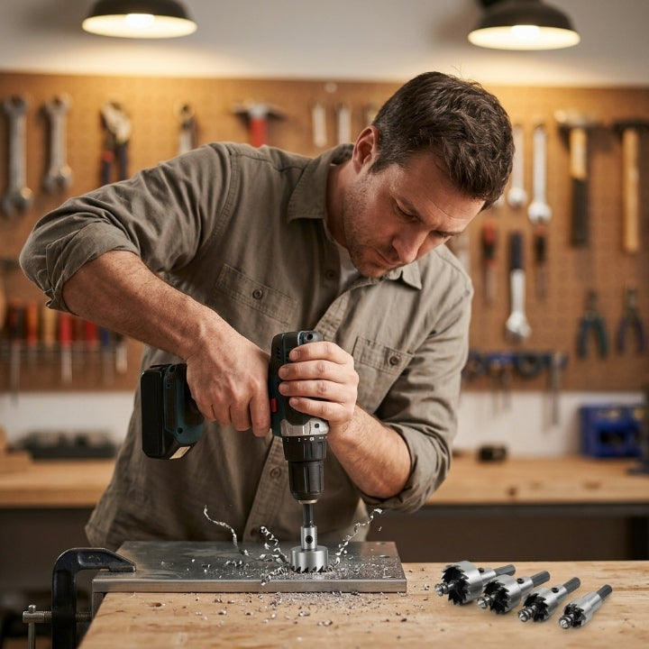HSS-Karbid Bohrer-Set 5-teilig – Für Metall, Holz und Kunststoff