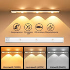LED-Schrankleuchte Kabellos – Bewegungsmelder, 3 Lichtfarben, magnetisch, 20 & 40 cm
