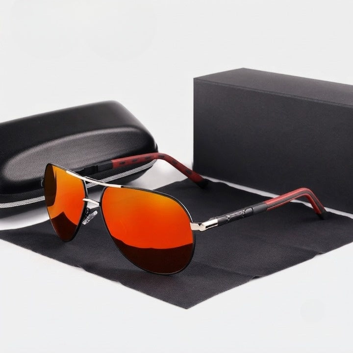 Herren Sonnenbrille Vintage Aviator Polarisiert mit UV400 Schutz