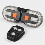 Bicycle rear light with turn signals and remote control, wireless, 600-mAh battery