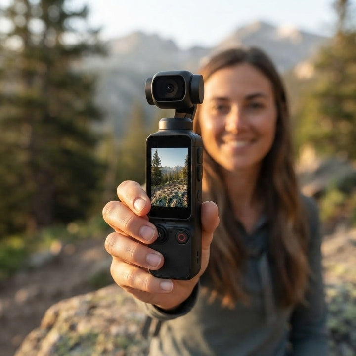 1080P Pocket Camera with Foldable Display and Touchscreen