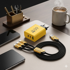 USB fast charger 4 ports – 65W and 120W with USB-C and USB-A