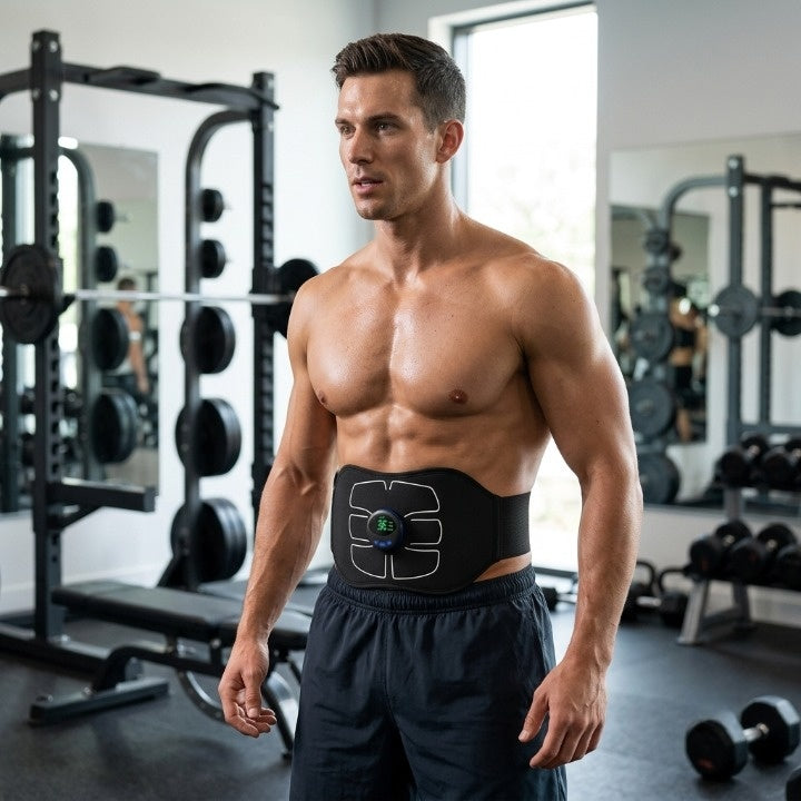 EMS abdominal belt – 6 training modes, USB rechargeable
