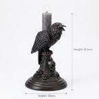 Gothic-style resin candle holder with animal motif