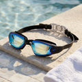 Schwimmbrille mit Anti-Fog-Beschichtung und UV-Schutz, verstellbares Kopfband, 5 Farben