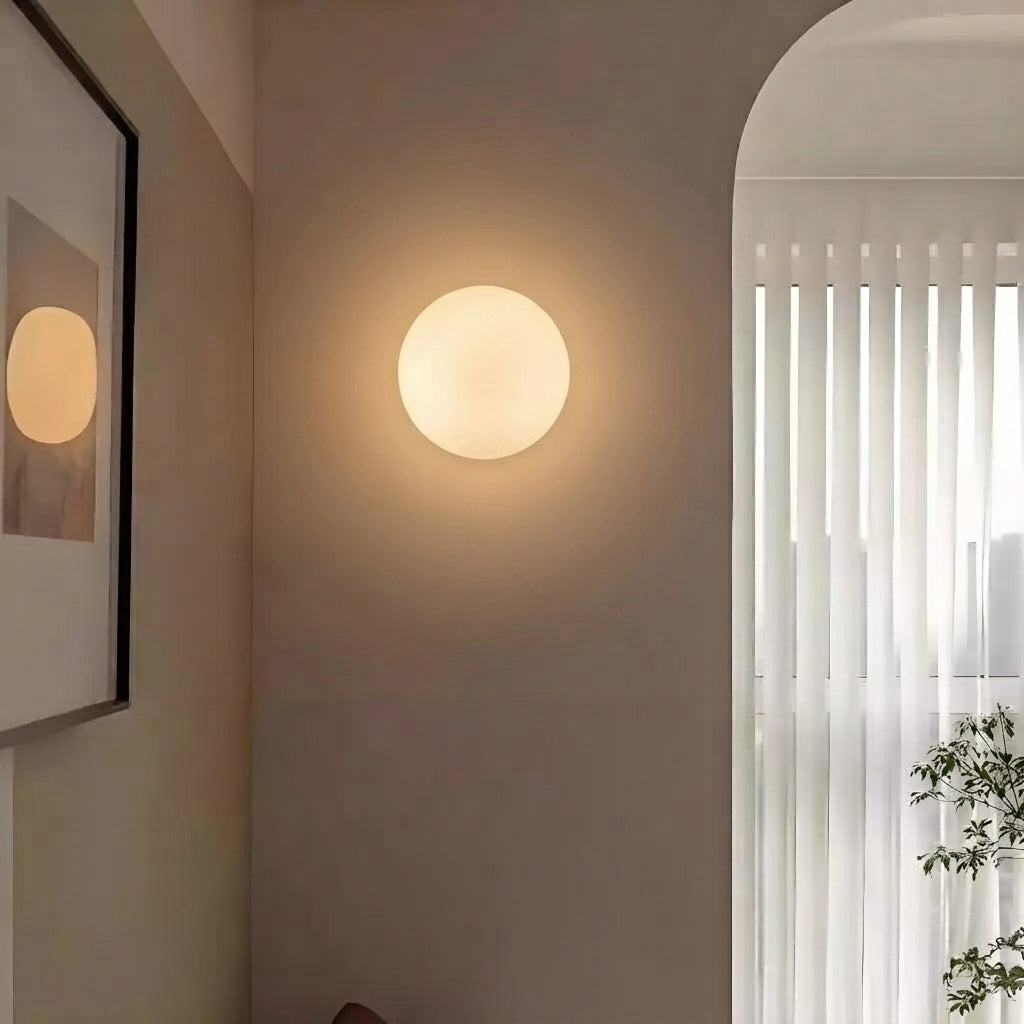 Wandlampe Glas rund mit G9-Fassung – Moderne Kugelform