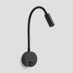 LED reading lamp with gooseneck for wall or table, 30 cm, aluminum