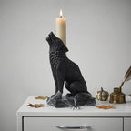 Kerzenhalter Gotik-Stil aus Kunstharz mit Tiermotiv