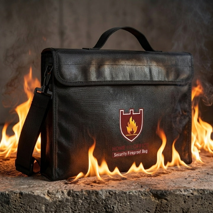 Fireproof Document Bag with Shoulder Strap