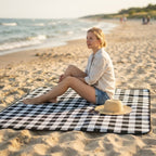 Picknickdecke wasserdicht mit Leder-Tragegurt