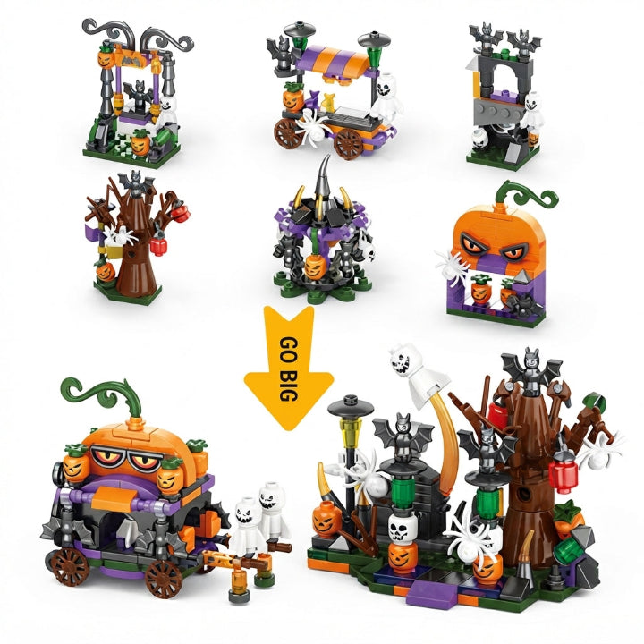 Halloween Adventskalender Bausteine – 31 Mini-Bauwerke